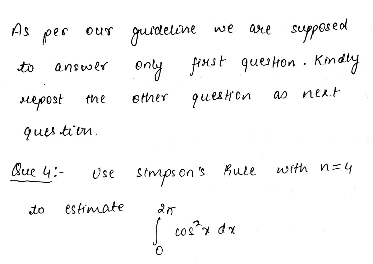 Calculus homework question answer, step 1, image 1